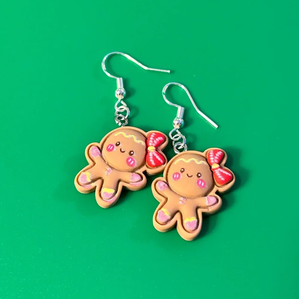 Ginger Bread Cookie Earrings